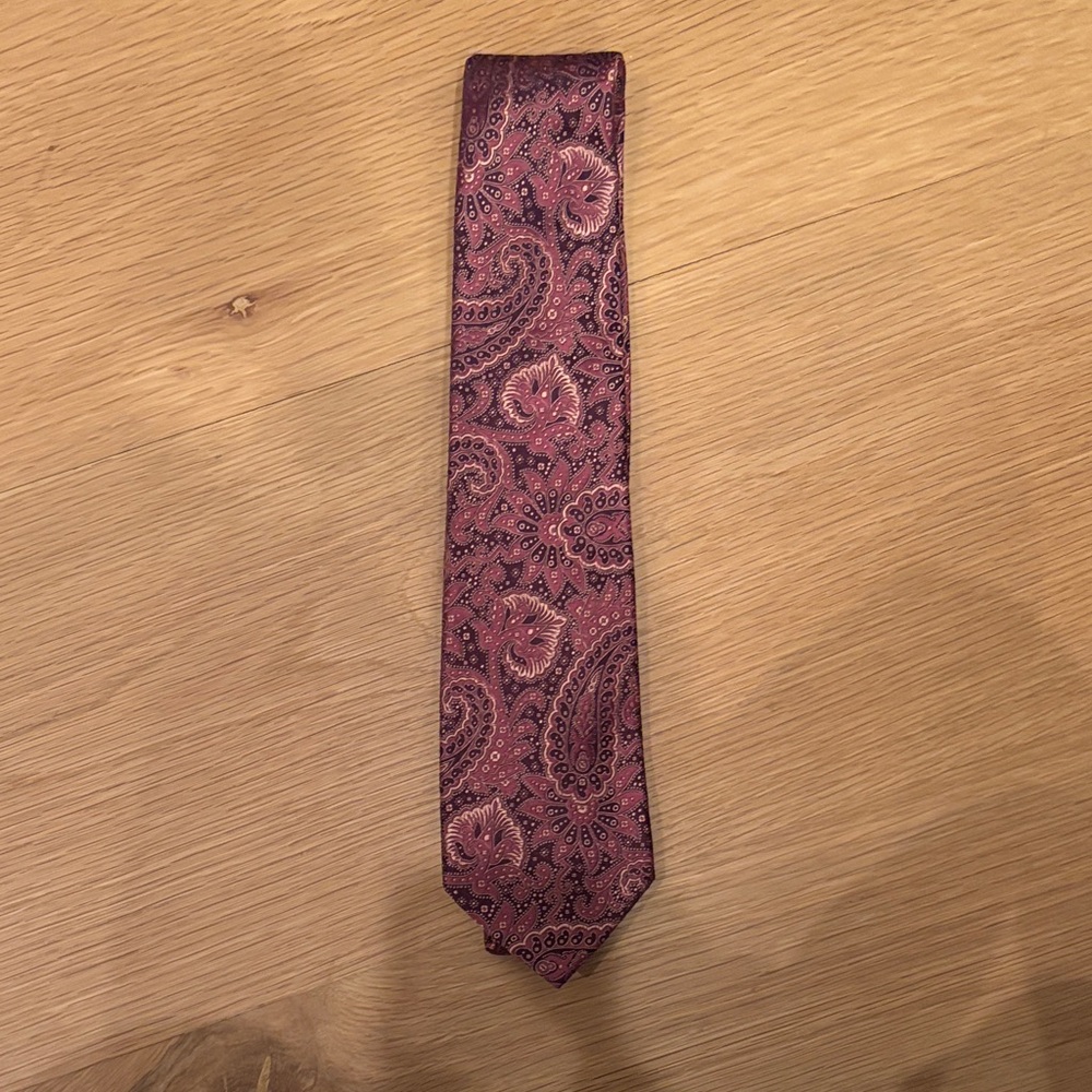 Valentino Burgundy Paisley Tie